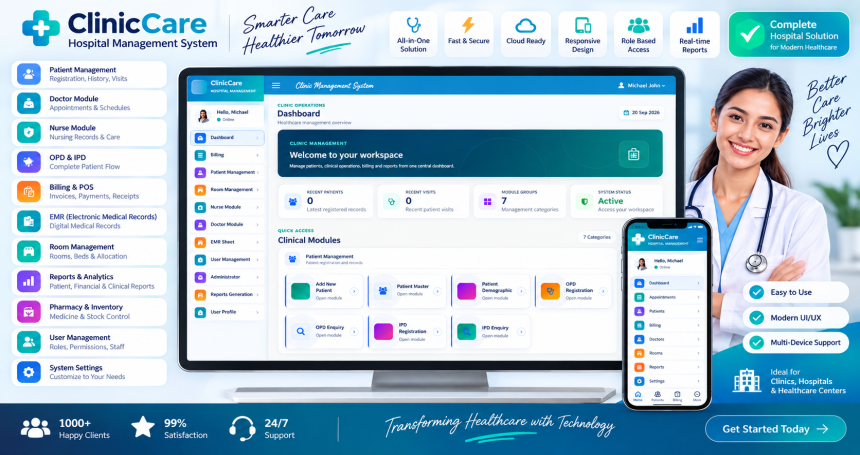 ClinicCare – Hospital Management System