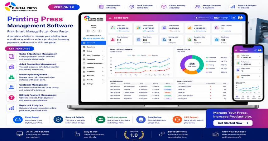 Digital Printing Press Management Software