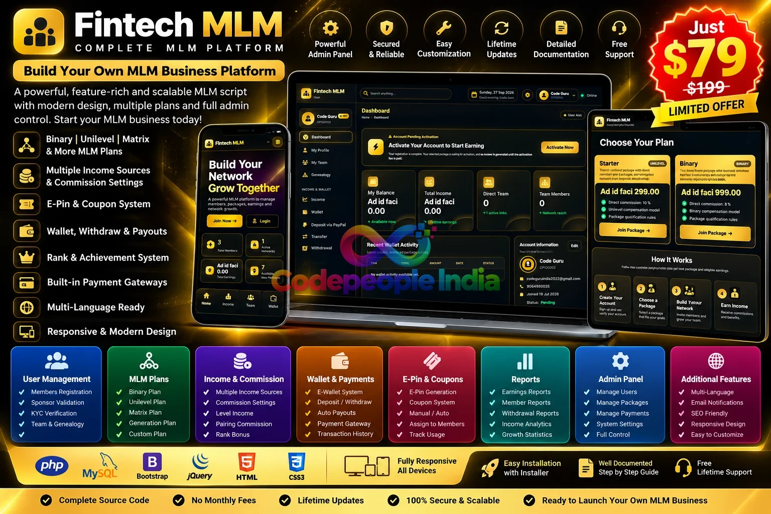Fintech MLM — Complete MLM Management System