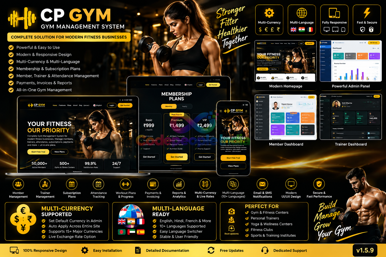 🏋️ CP GYM — Complete Gym Management System