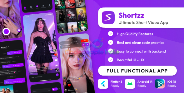 Shortzz : Tiktok Clone - Short Video App Live streaming App with Admin Panel Flutter/Laravel 12 May 2026